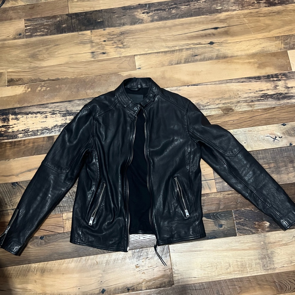 All Saints Black Leather Jacket